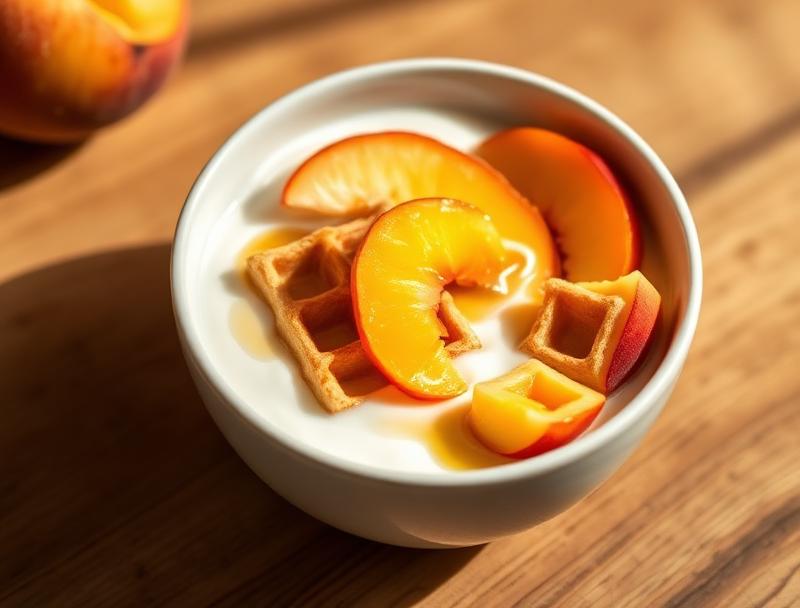 Pfirsich-Waffel Skyr